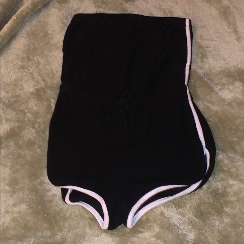 Strapless romper